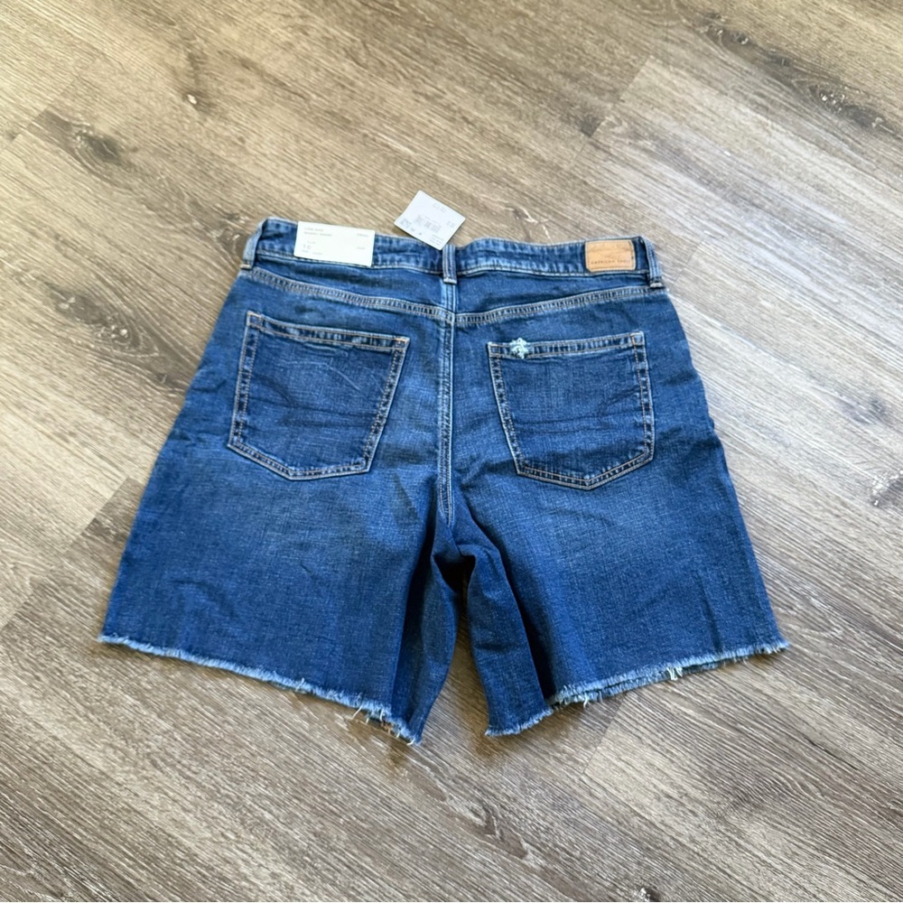 American Eagle Outfitters Dark Blue Jean Shorts - Picture 5 of 5